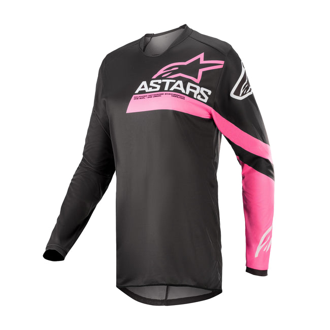 Alpinestars Stella Fluid Chaser Women's BMX Race Jersey-Black/Pink Flo - 1