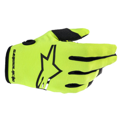 Alpinestars Youth And Kids Radar BMX Race Gloves-Flo Yellow/Black