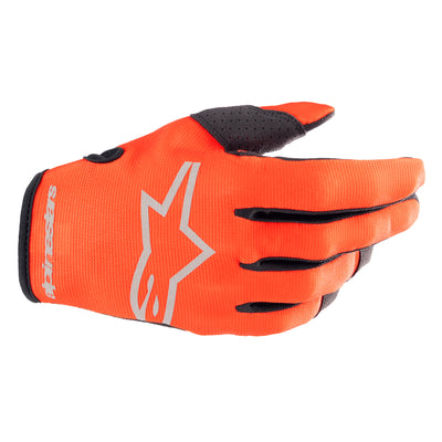 Alpinestars Youth And Kids Radar BMX Race Gloves-Hot Orange/Black