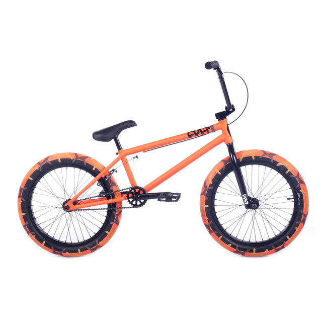 Cult Gateway 20.5”TT BMX Freestyle Bike-Orange/Orange Camo Tires - 1
