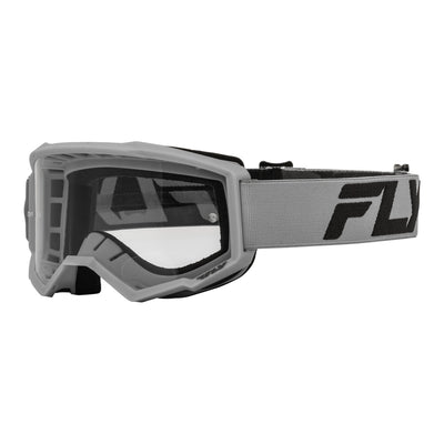 Fly Racing Focus Goggle-Silver/Charcoal with Clear Lens