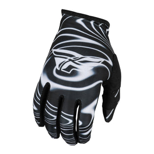 Fly Racing Lite Warped BMX Race Gloves-Black/White