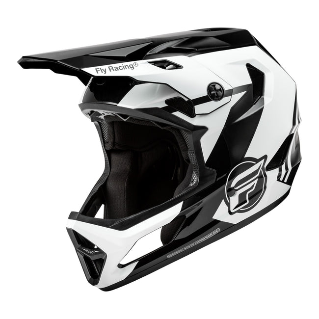 Fly Racing Rayce BMX Race Helmet-Black/White/Grey - 2
