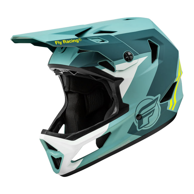 Fly Racing Rayce BMX Race Helmet-Matte Blue Stone/Hi-Vis - 2