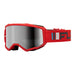 Fly Racing Zone Goggle-Red/Charcoal with Silver Mirror/Smoke Lens - 1