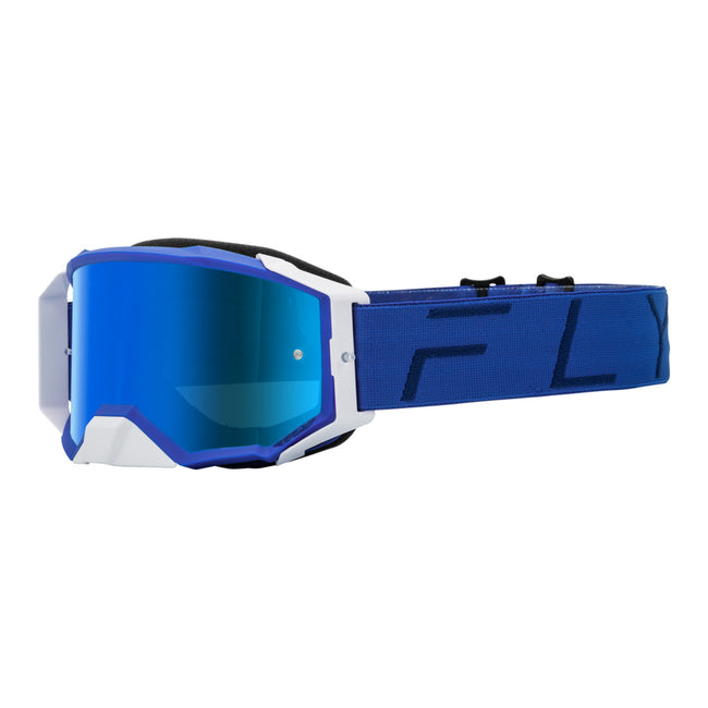Fly Racing Zone Pro Goggle-Blue with Sky Blue Mirror/Sky Blue Lens - 1