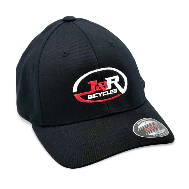 J&R Bicycles Logo V-Flex Hat-Black-Adult - 1