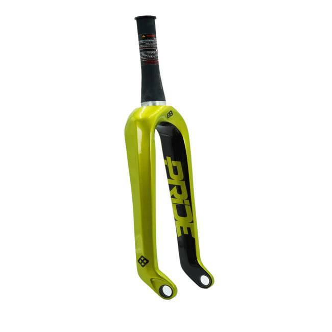 Pride Racing Apex Tapered Carbon BMX Fork-24"x1 1/8-1.5"-Lime - 1