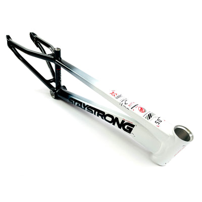 Stay Strong For Life V5 V-Brake Alloy BMX Race Frame-White/Black
