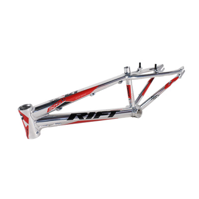 Tangent Rift ES24 BMX Race Frame-Polished/Red-Black Decals