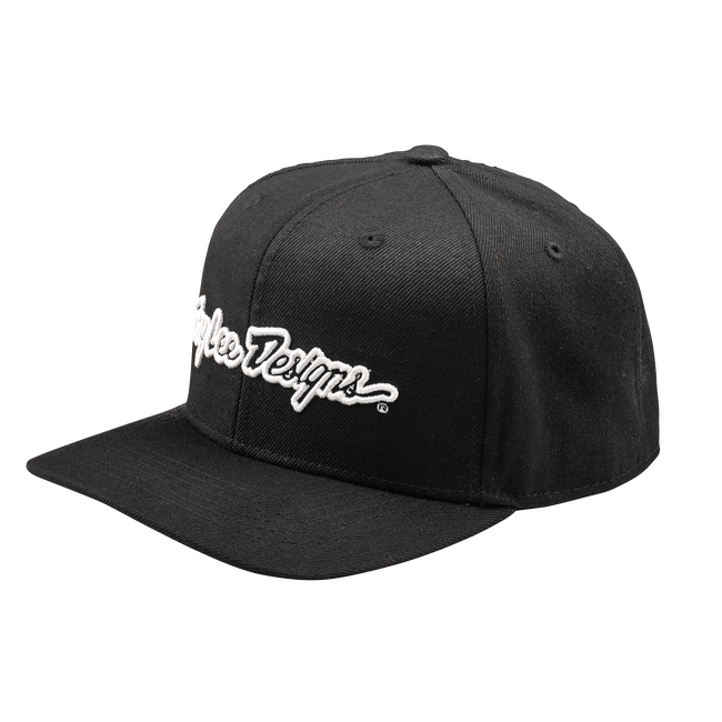 Troy Lee Designs Curved Bill Snapback Hat-OSFM-Signature Black - 1