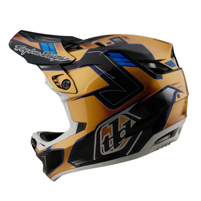 Troy Lee Designs D4 Composite BMX Race Helmet-Royalty Black/Gold - 3