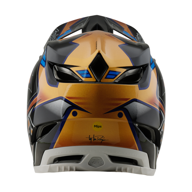 Troy Lee Designs D4 Composite BMX Race Helmet-Royalty Black/Gold - 4