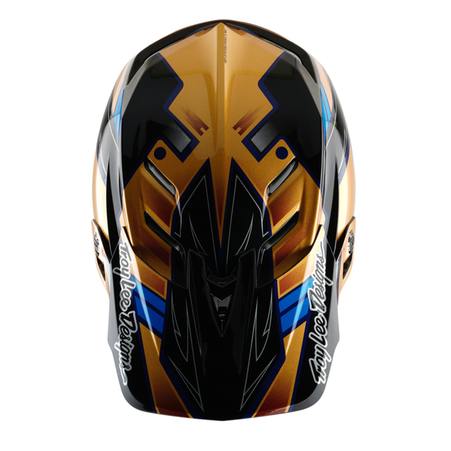 Troy Lee Designs D4 Composite BMX Race Helmet-Royalty Black/Gold - 8