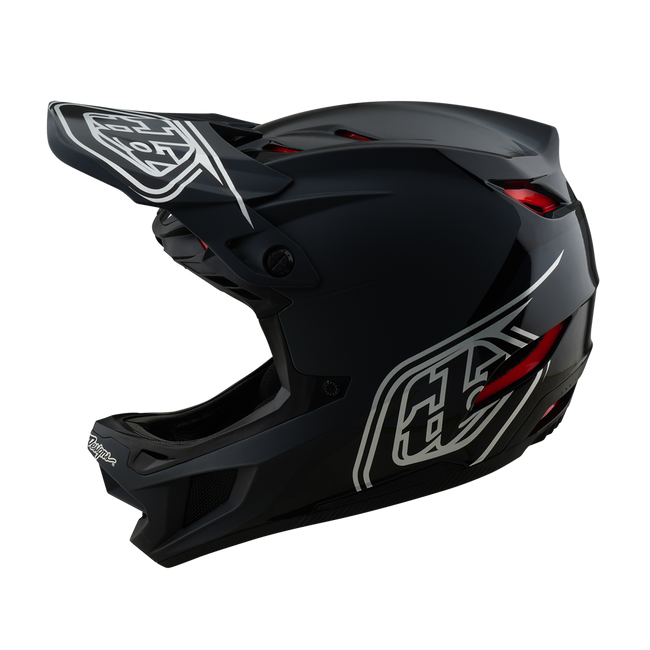 Troy Lee Designs D4 Polyacrylite MIPS BMX Race Helmet-Shadow Black - 2