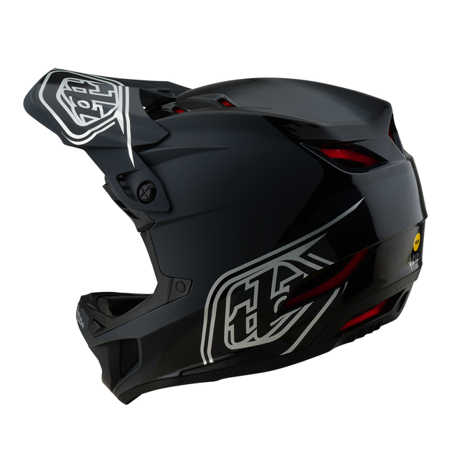 Troy Lee Designs D4 Polyacrylite MIPS BMX Race Helmet-Shadow Black - 3