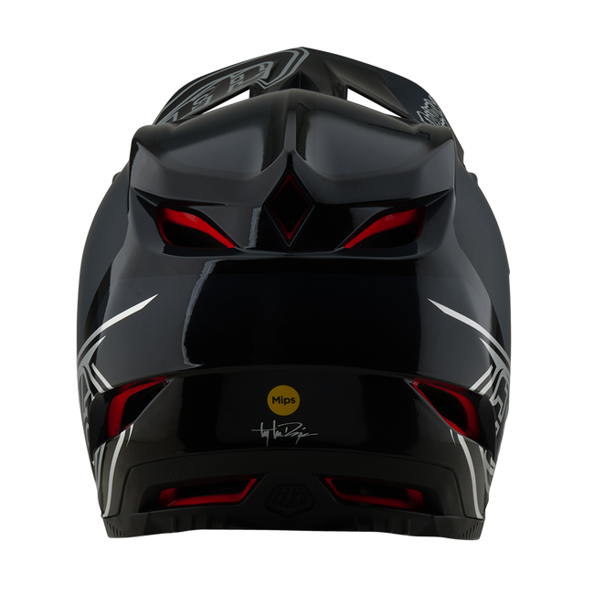 Troy Lee Designs D4 Polyacrylite MIPS BMX Race Helmet-Shadow Black - 4