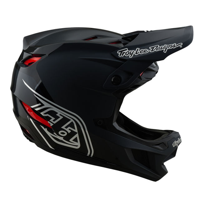 Troy Lee Designs D4 Polyacrylite MIPS BMX Race Helmet-Shadow Black - 6