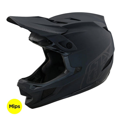 Troy Lee Designs D4 Polyacrylite MIPS BMX Race Helmet-Stealth Black