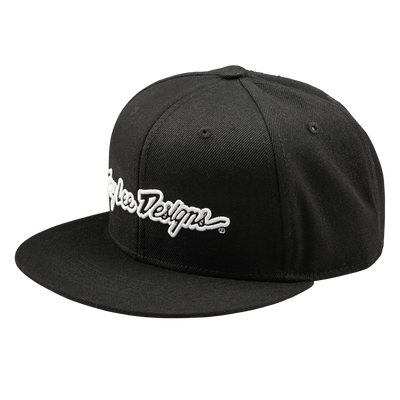 Troy Lee Designs Flat Bill Snapback Hat-OSFM-Signature Black