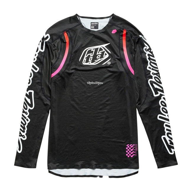 Troy Lee Designs Sprint Ultra BMX Race Jersey-Pinned Black - 1