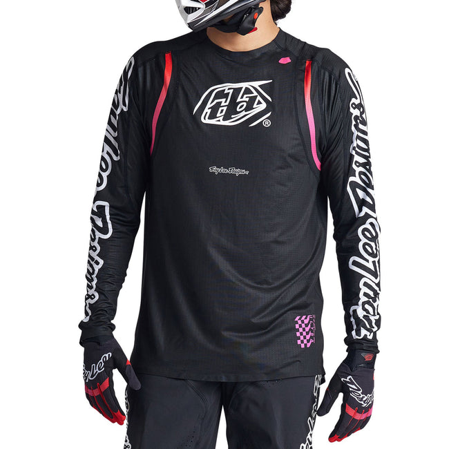 Troy Lee Designs Sprint Ultra BMX Race Jersey-Pinned Black - 4