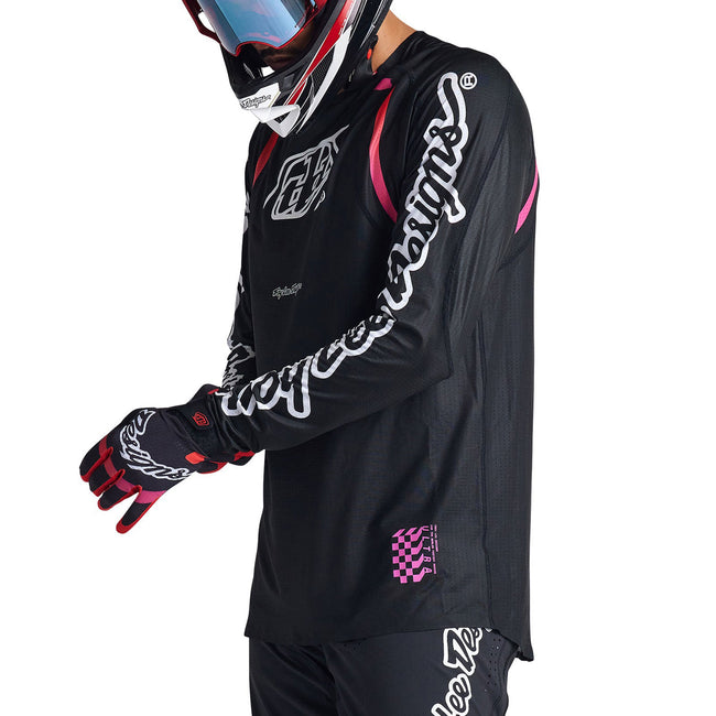 Troy Lee Designs Sprint Ultra BMX Race Jersey-Pinned Black - 6
