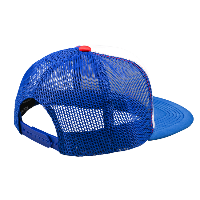 Troy Lee Peace Out Trucker Snapback Hat-OSFM-Peace Out White/Blue - 2