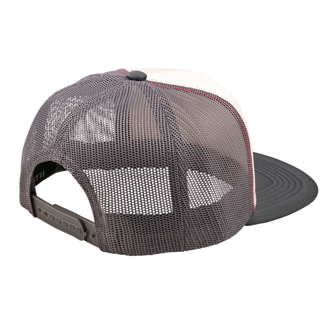 Troy Lee Peace Out Trucker Snapback Hat-OSFM-Vintage White/Carbon - 2