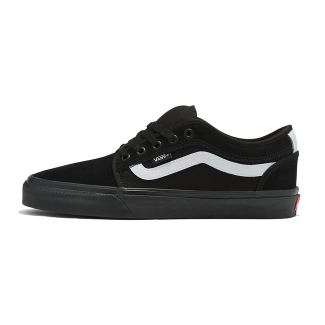 Vans Chukka Low Sidestripe Shoes-Black/Black/White - 1