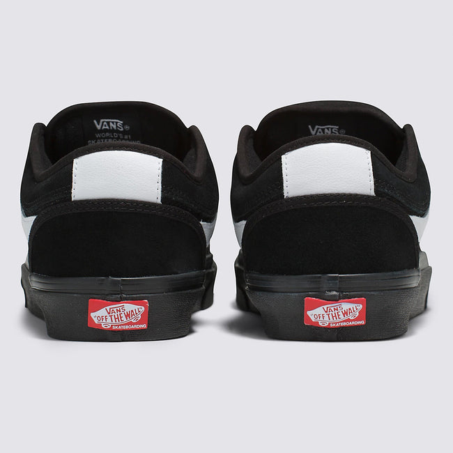 Vans Chukka Low Sidestripe Shoes-Black/Black/White - 4