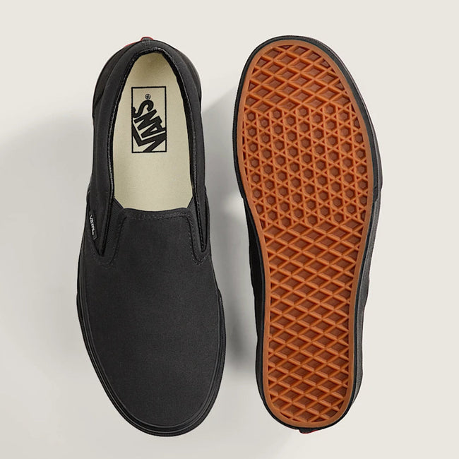 Vans Classic Slip-On Shoes-Black/Black - 3
