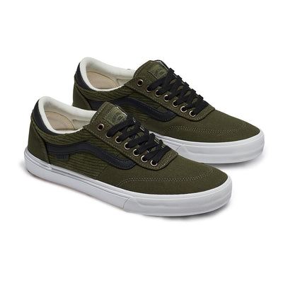 Vans Gilbert Crockett Corduroy Shoes-Olive/Black