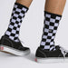 Vans Men's Checkerboard Crew Socks-Black/White Check - 2