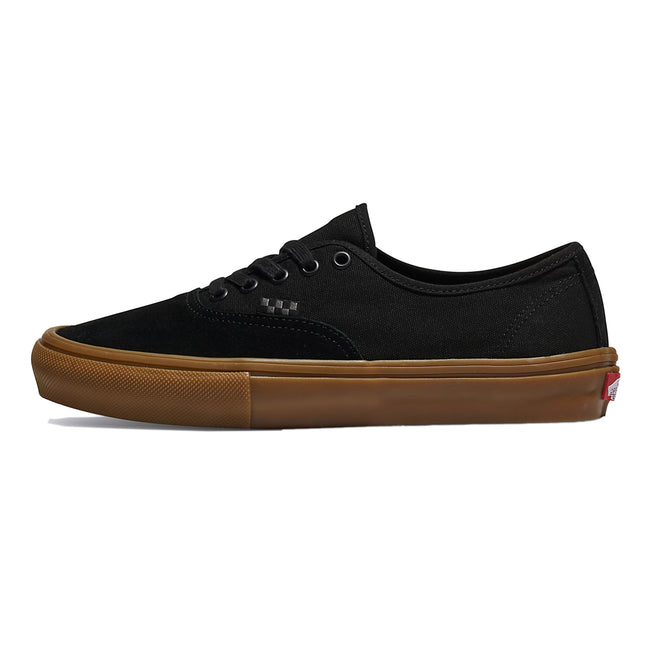 Vans Skate Authentic Shoes-Black/Black/Gum - 1