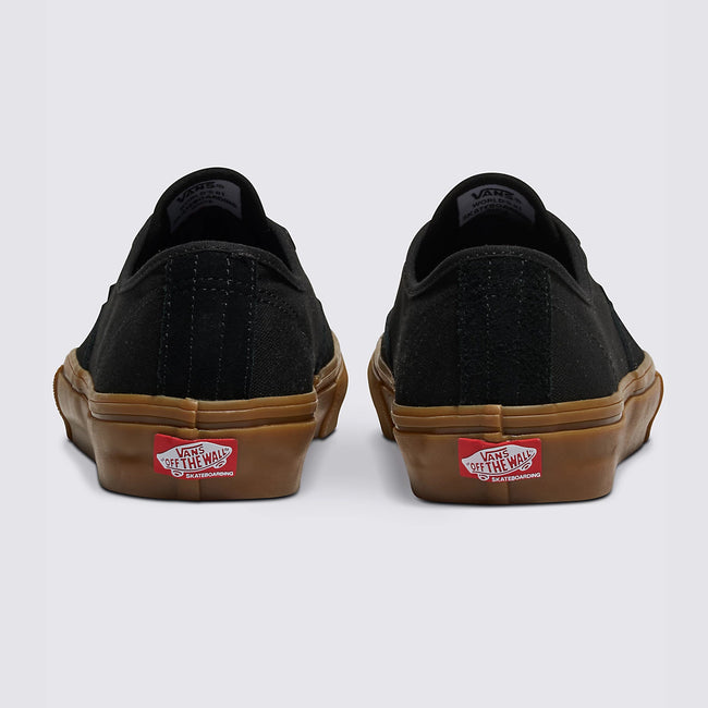 Vans Skate Authentic Shoes-Black/Black/Gum - 4