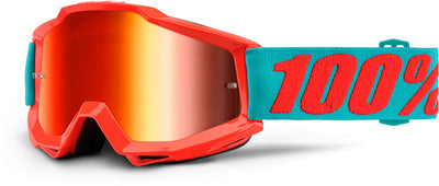 100% Accuri Goggles-Passion Orange-Mirror Red Lens