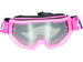 100% Strata Moto Goggles-Bubble Gum-With Mirrored Silver Lens - 2