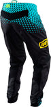 100% R-Core Downhill BMX Race Pants-Supra Black/Cyan - 2
