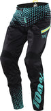 100% R-Core Downhill BMX Race Pants-Supra Black/Cyan - 1