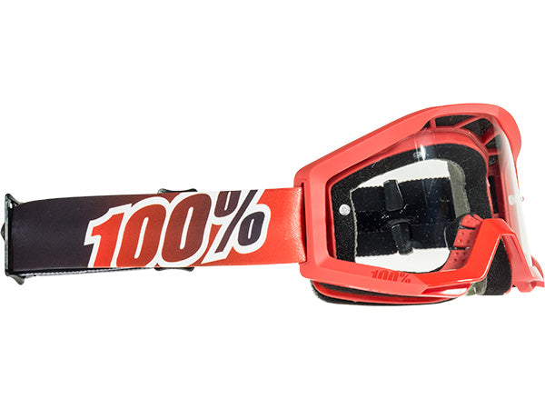 100% Strata Moto Goggles-Fire Red - 1