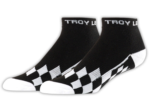 Troy Lee Quarter Crew Socks 3-Pack-Checker-Black - 1