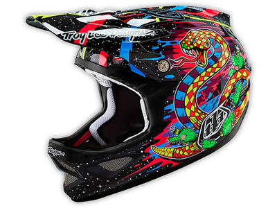 Troy Lee D3 Carbon Helmet-Blacklight Black