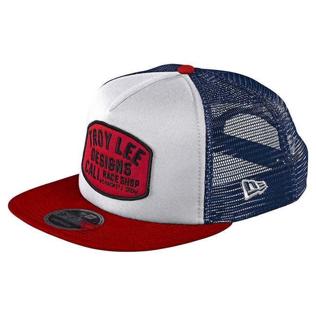 Troy Lee Designs Blockworks Snapback Hat-White/Blue - 1