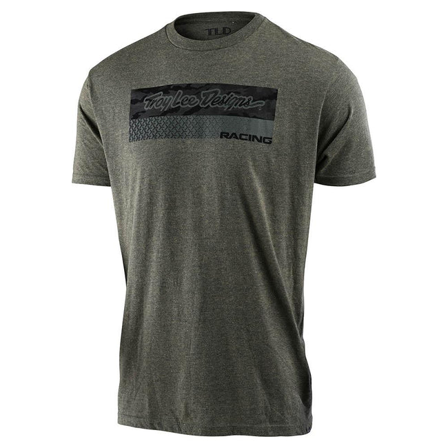 Troy Lee Designs Racing Block Fade T-Shirt-Sage/Black/Heather - 1