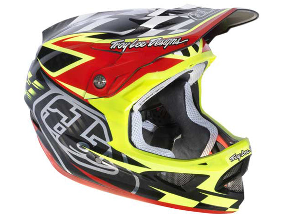 Troy Lee 2013 D3 Carbon Helmet-Team Red/Yellow - 2