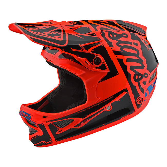 Troy Lee D3 Fiberlite Helmet-Factory-Orange - 4