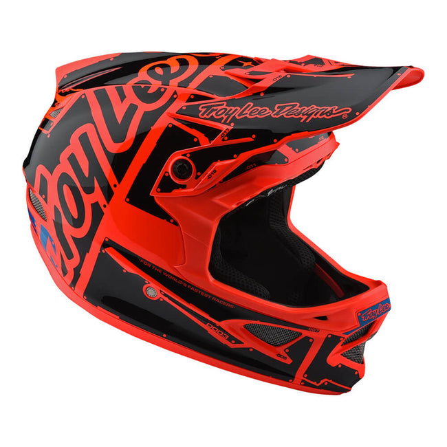 Troy Lee D3 Fiberlite Helmet-Factory-Orange - 1