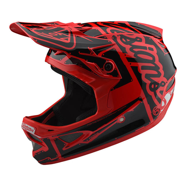 Troy Lee D3 Fiberlite Helmet-Factory-Red - 4