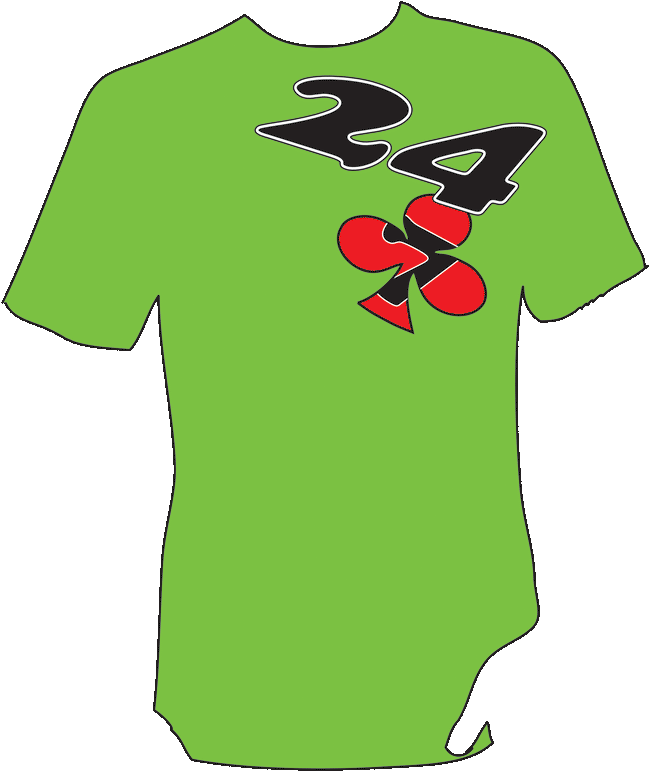24 Se7en Clover T-Shirt-Green-Adult Medium - 1